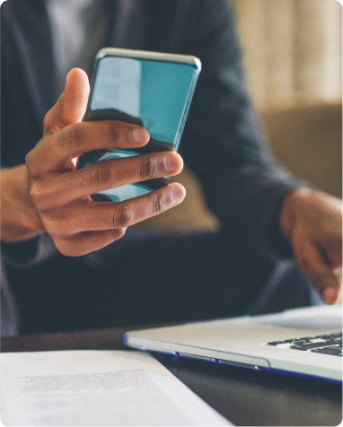 Man using mobile phone